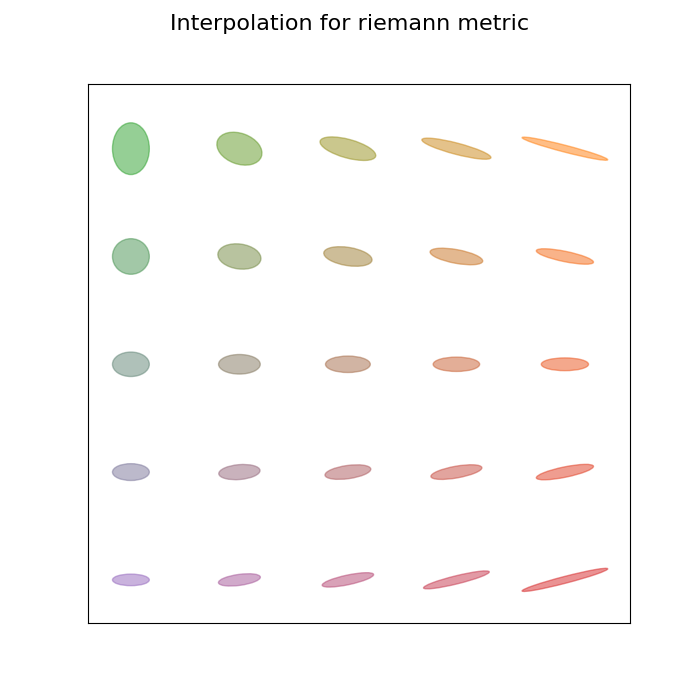 Interpolation for riemann metric