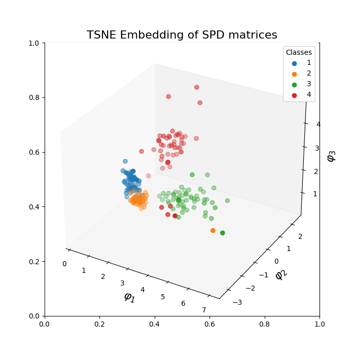 TSNE Embedding of SPD matrices